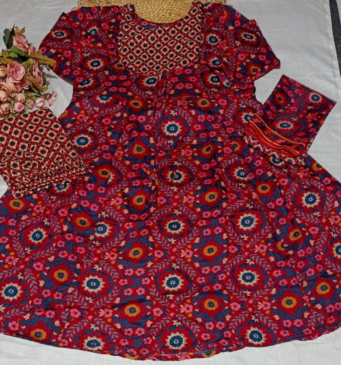 Gracefully Printed. Elegantly Worn. – Premium Rayon Suit with Chanderi Dupatta - Image 5