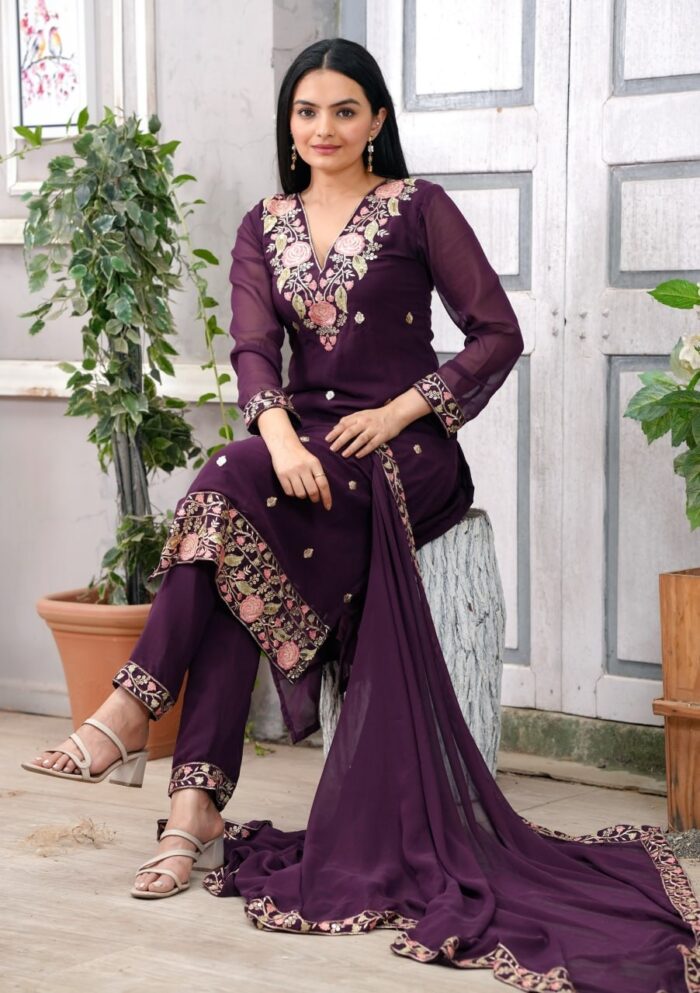 "Glow in Georgette – Drape the Elegance ✨" - Image 4