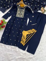 Elegant Embroidered Kurti Set in Premium Slub Reyon - Image 3